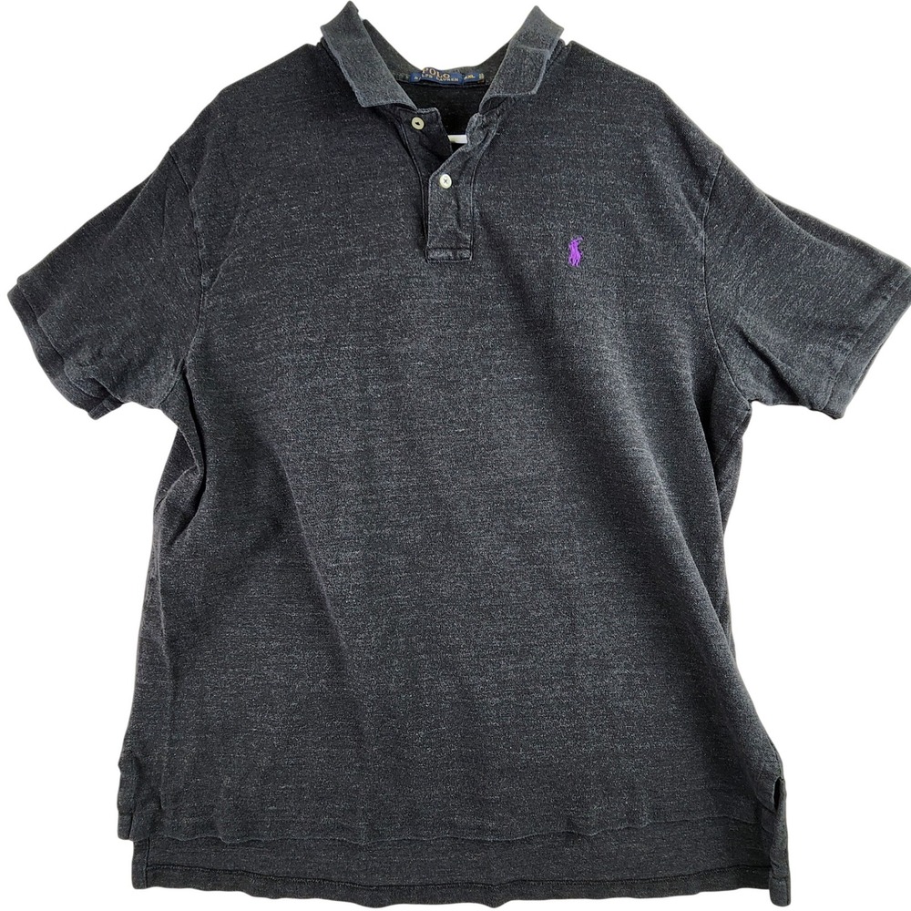 Polo Ralph Lauren Classic Fit Polo Shirt Mens XXL Charcoal Grey Heathered Preppy